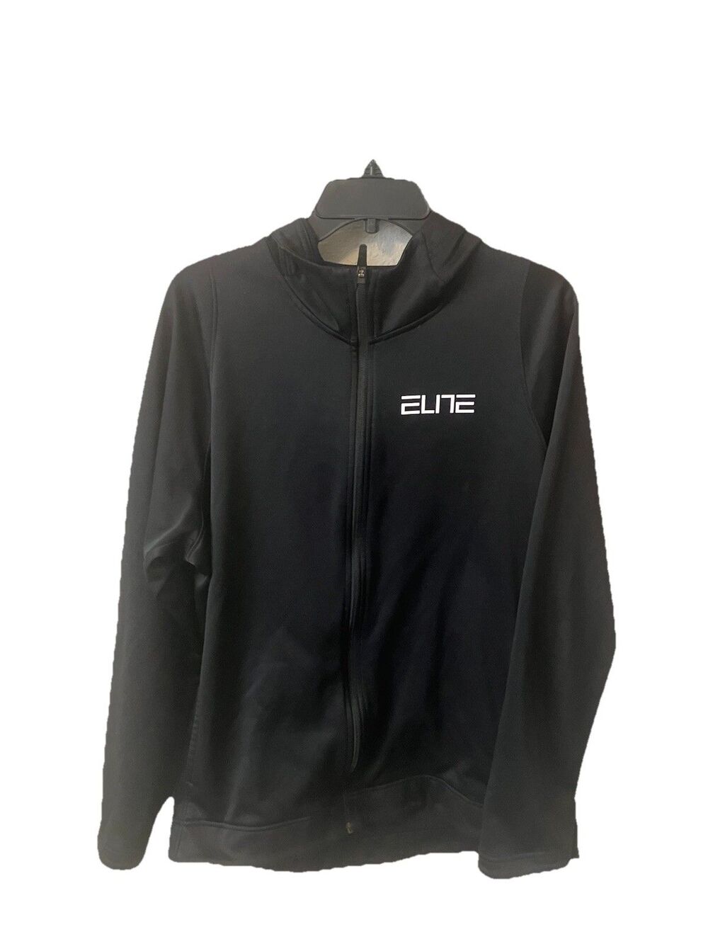 Nike Elite Hoodie Full Zip Jacket Mens Size Large Black Dri-Fit